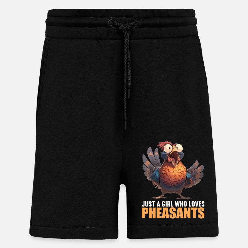 Faisans Faisan - Short bio décontracté fabriqué en UE - SOLID BLACK