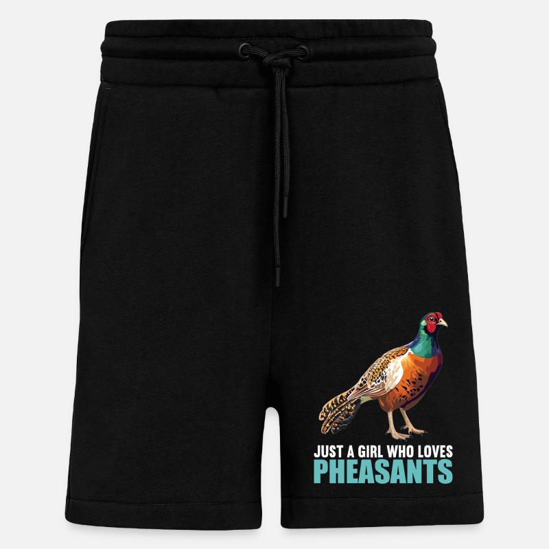 Faisans Faisan - Short bio décontracté fabriqué en UE - SOLID BLACK
