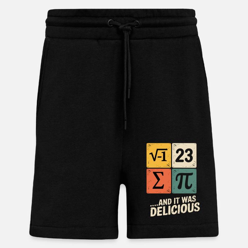 Pi Math - Short bio décontracté fabriqué en UE - SOLID BLACK