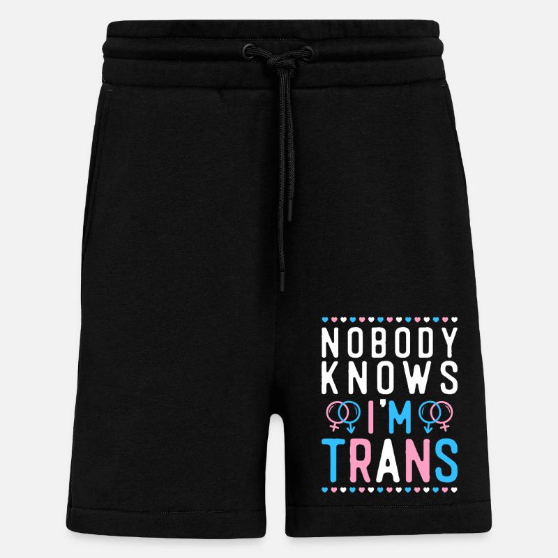 Transgender Trans LGBT Pride - Shorts - made by SPREAD - SOLID BLACK