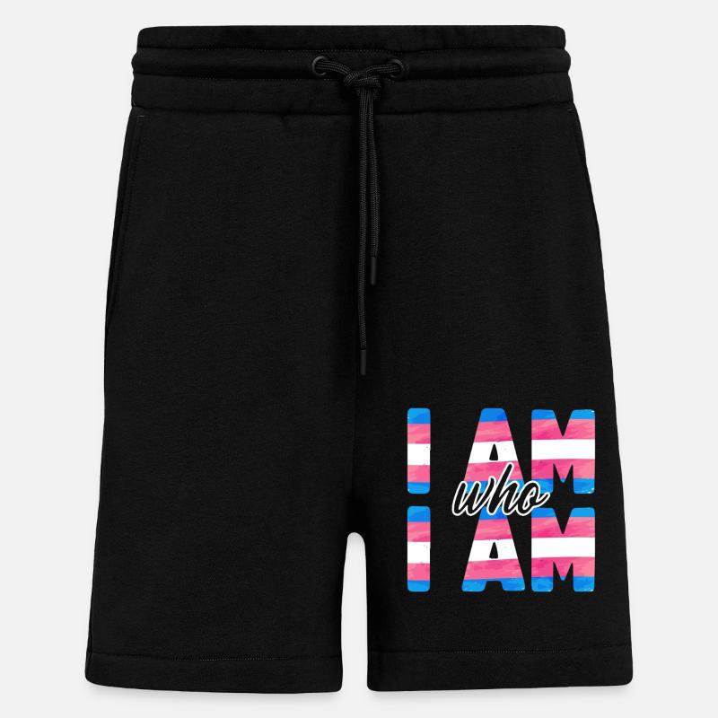 Fierté LGBT transgenre - Short bio décontracté fabriqué en UE - SOLID BLACK