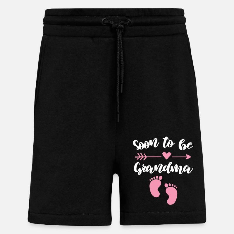 werdende Oma Baby bald Großmutter - Shorts - made by SPREAD - SOLID BLACK
