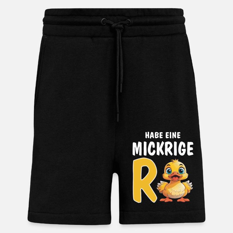 HABE EINE MICKRIGE RENTE - Shorts - made by SPREAD - SOLID BLACK