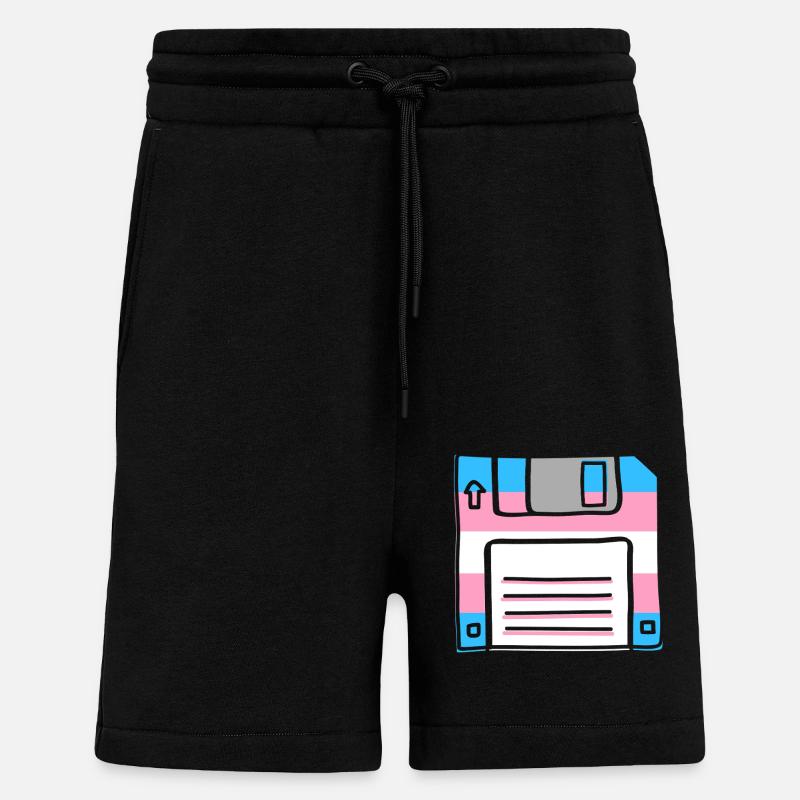 Fierté LGBT transgenre - Short bio décontracté fabriqué en UE - SOLID BLACK
