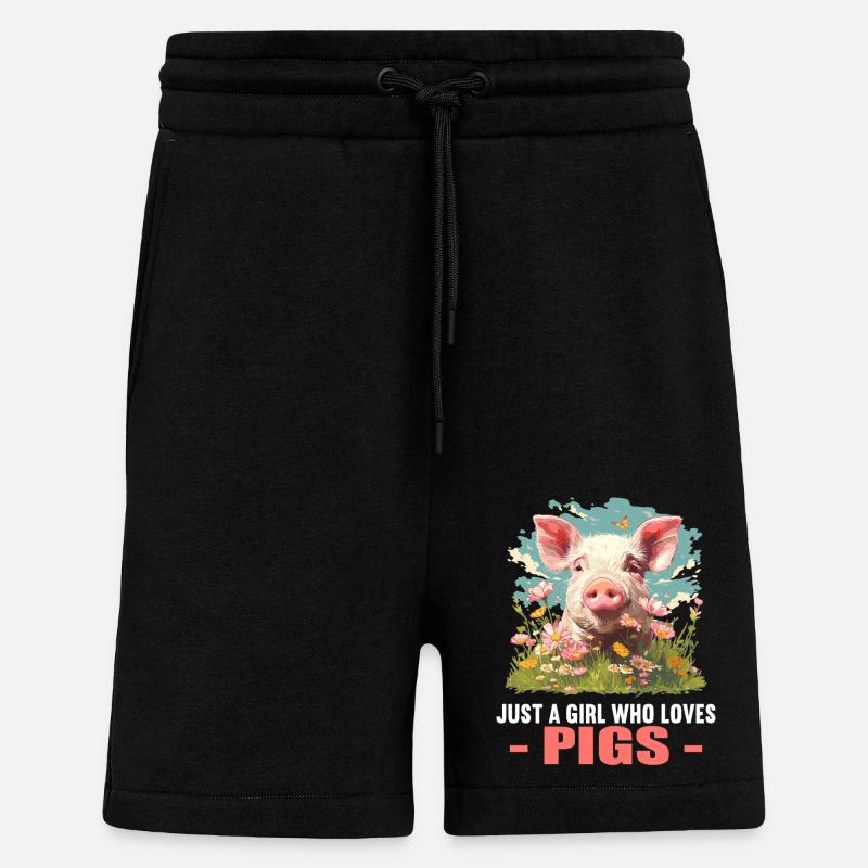 Pig Pig - Shorts - made by SPREAD - SOLID BLACK