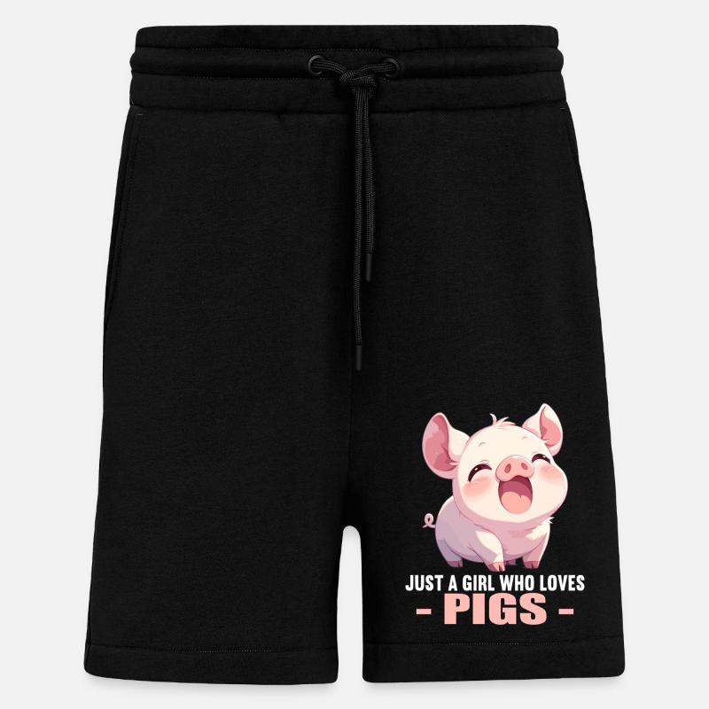 Pig Pig - Shorts - made by SPREAD - SOLID BLACK