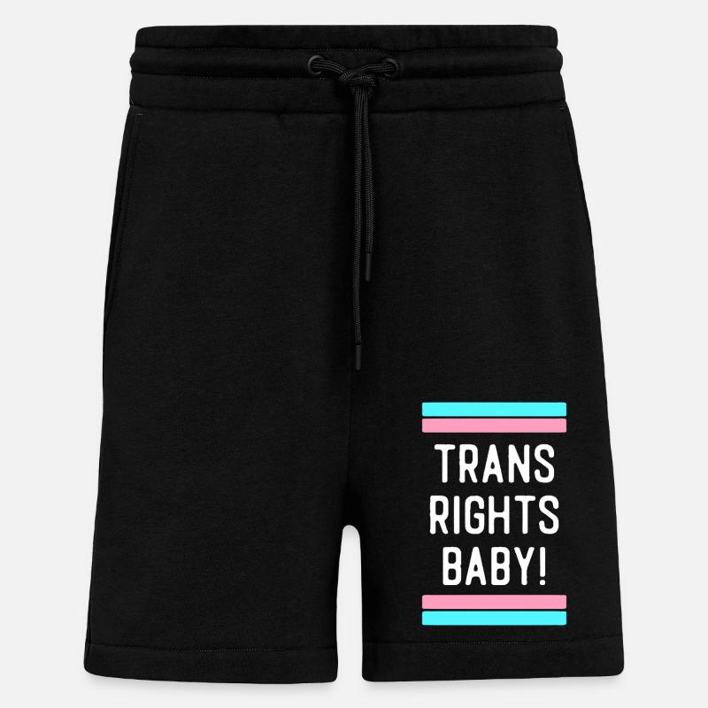 Transgender Trans LGBT Pride - Shorts - made by SPREAD - SOLID BLACK
