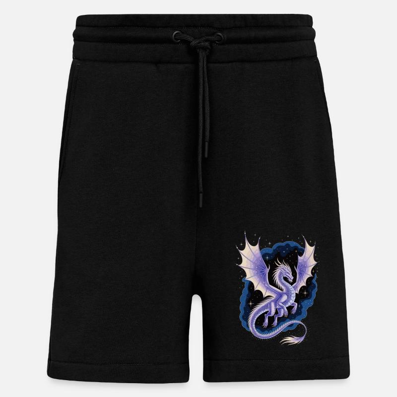 Dragon dans la galaxie - Short bio décontracté fabriqué en UE - SOLID BLACK