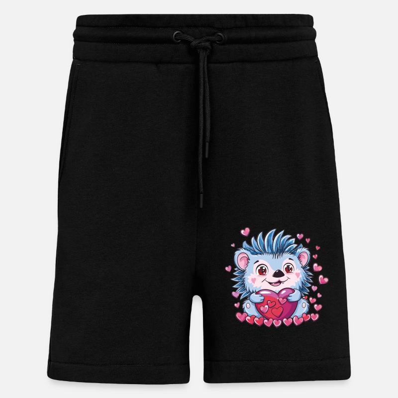 Verliebter Igel mit Herz - Shorts - made by SPREAD - SOLID BLACK