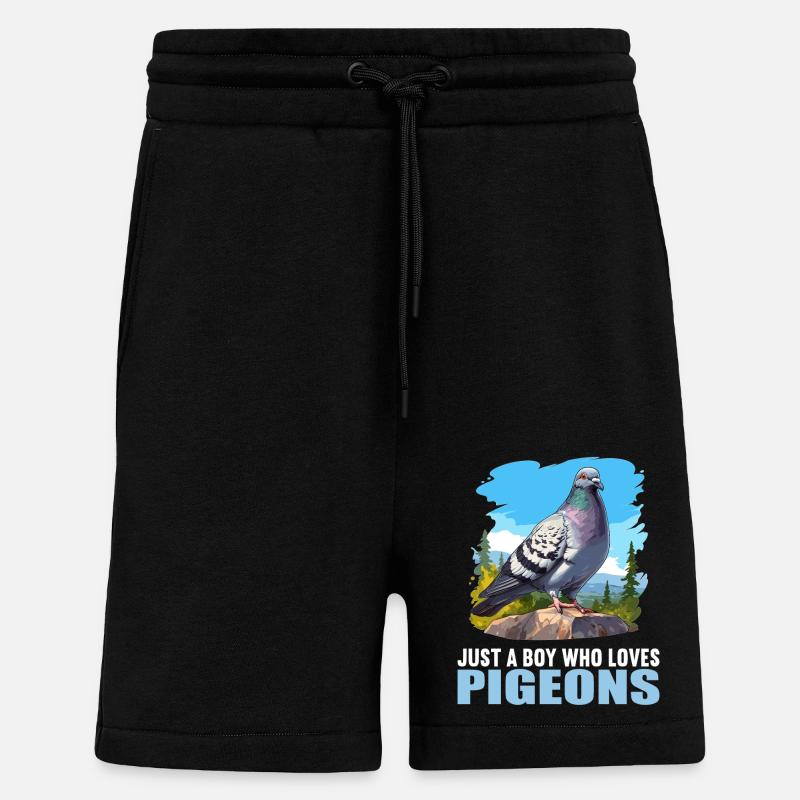 Tauben Taube - Shorts - made by SPREAD - SOLID BLACK