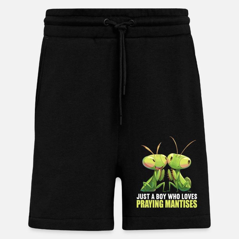 Praying mantises Praying mantis - Shorts - made by SPREAD - SOLID BLACK