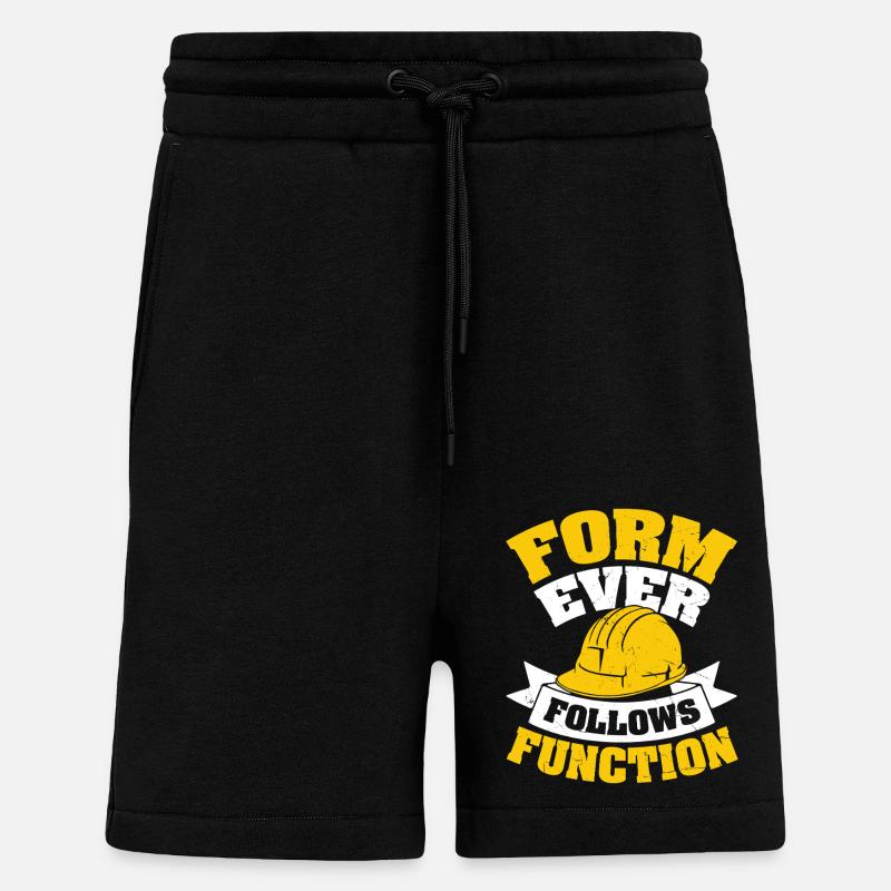 Architecte - Short bio décontracté fabriqué en UE - SOLID BLACK