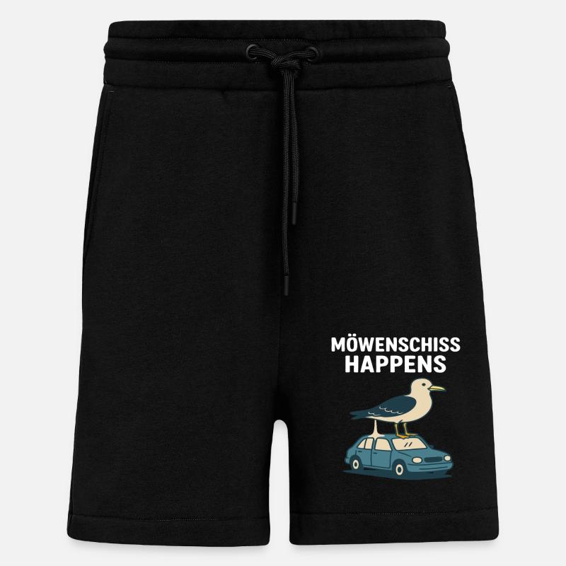 Moewenschiss happens - Shorts - made by SPREAD - SOLID BLACK