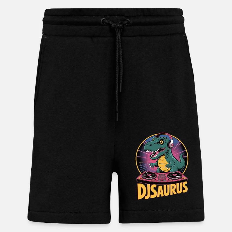 DJsaurus - Shorts - made by SPREAD - SOLID BLACK