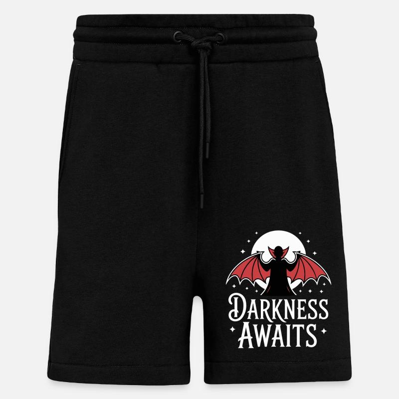 VAMPIRES, DARKNESS AWAITS - Shorts - made by SPREAD - SOLID BLACK