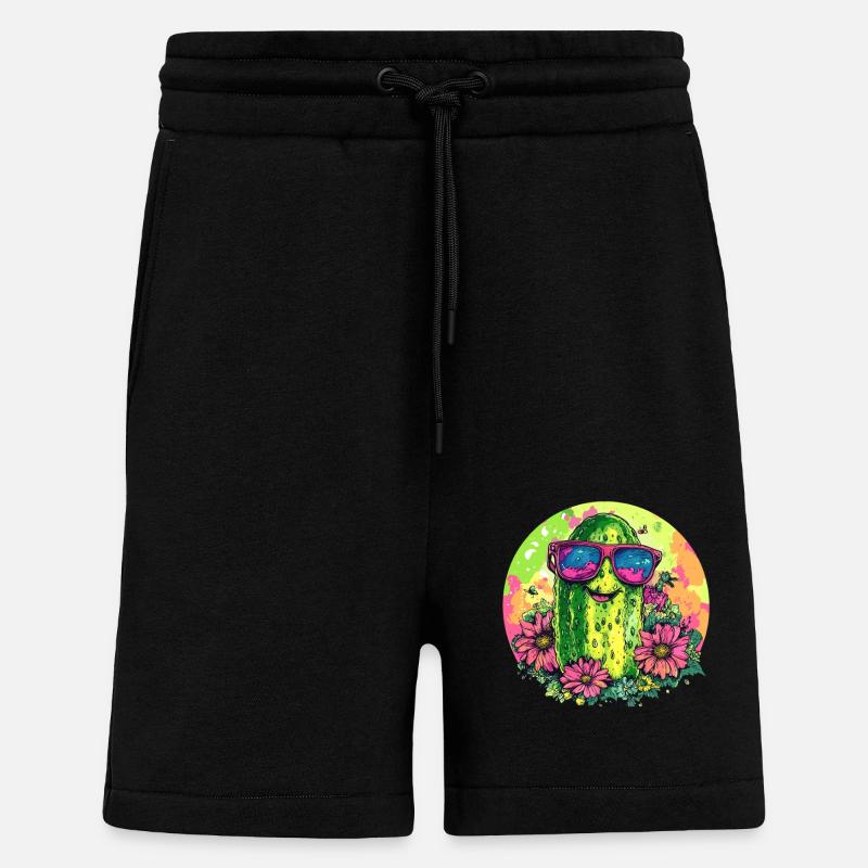 Ami concombre cool - Short bio décontracté fabriqué en UE - SOLID BLACK