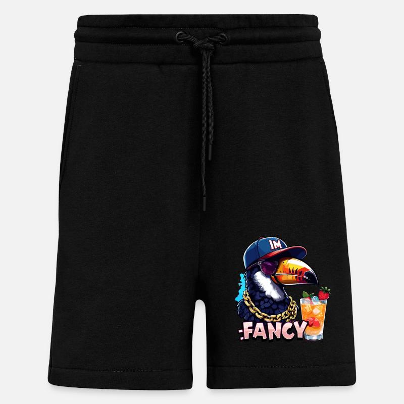 Fancy Tropen-Tukan mit Stil - Shorts - made by SPREAD - SOLID BLACK