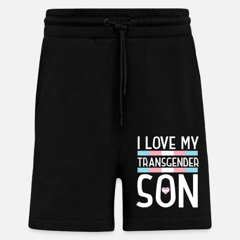 Fierté LGBT transgenre - Short bio décontracté fabriqué en UE - SOLID BLACK