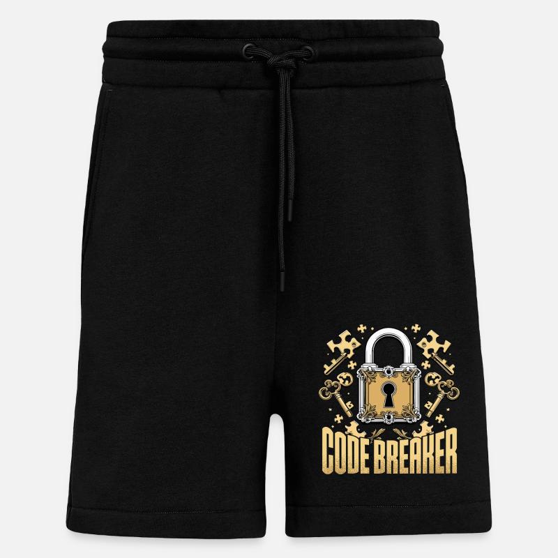 Escape Room Code Breaker - Shorts - made by SPREAD - SOLID BLACK