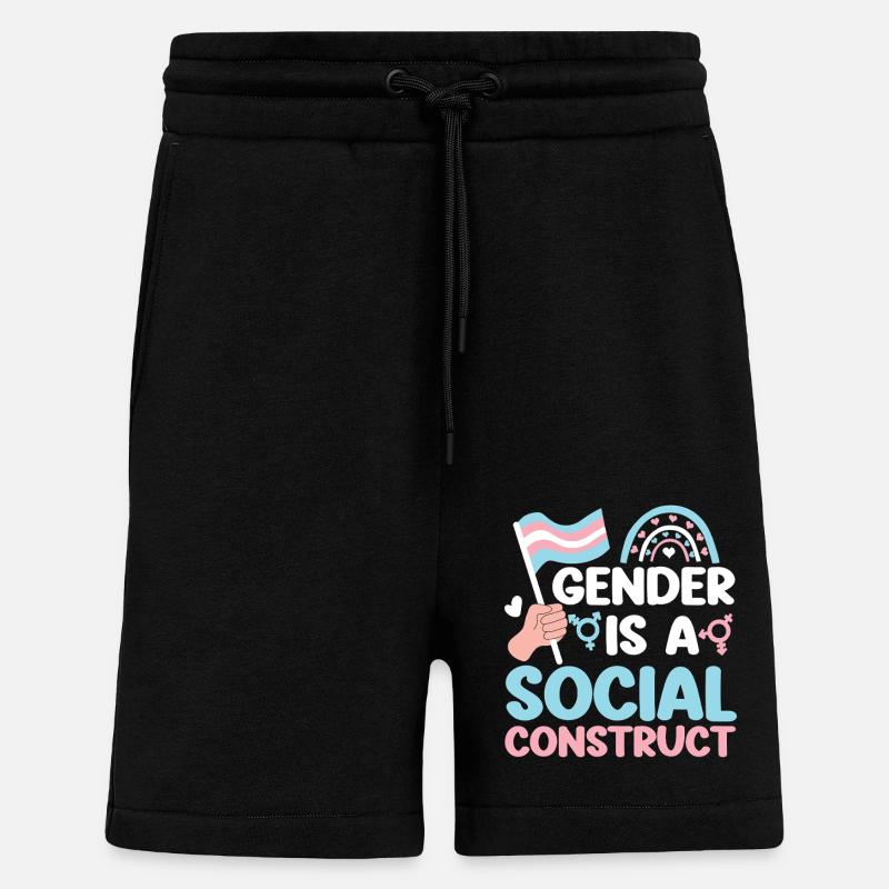 Transgender Trans LGBT Pride - Shorts - made by SPREAD - SOLID BLACK