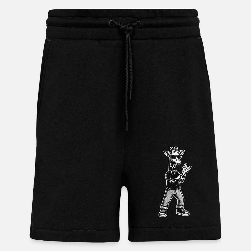 Style girafe cool - Short bio décontracté fabriqué en UE - SOLID BLACK