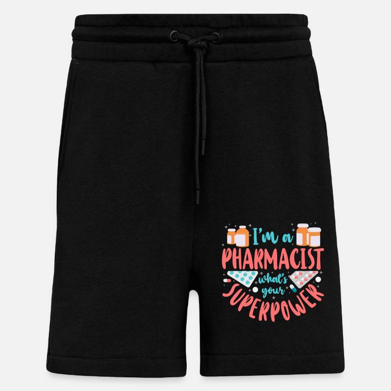 Pharmacy Tech Technician - Shorts - made by SPREAD - SOLID BLACK