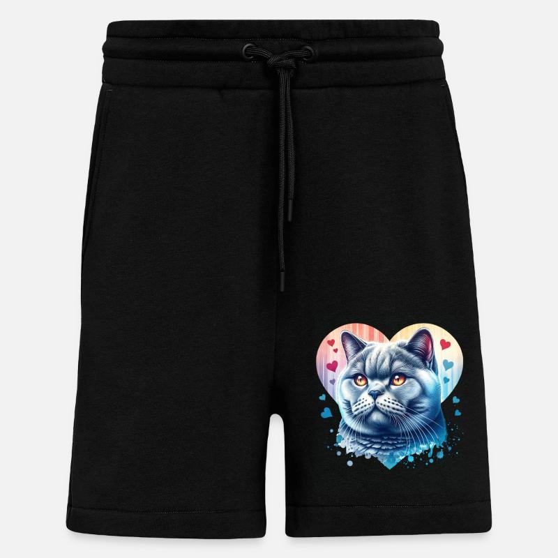 Chat British Shorthair - Short bio décontracté fabriqué en UE - SOLID BLACK