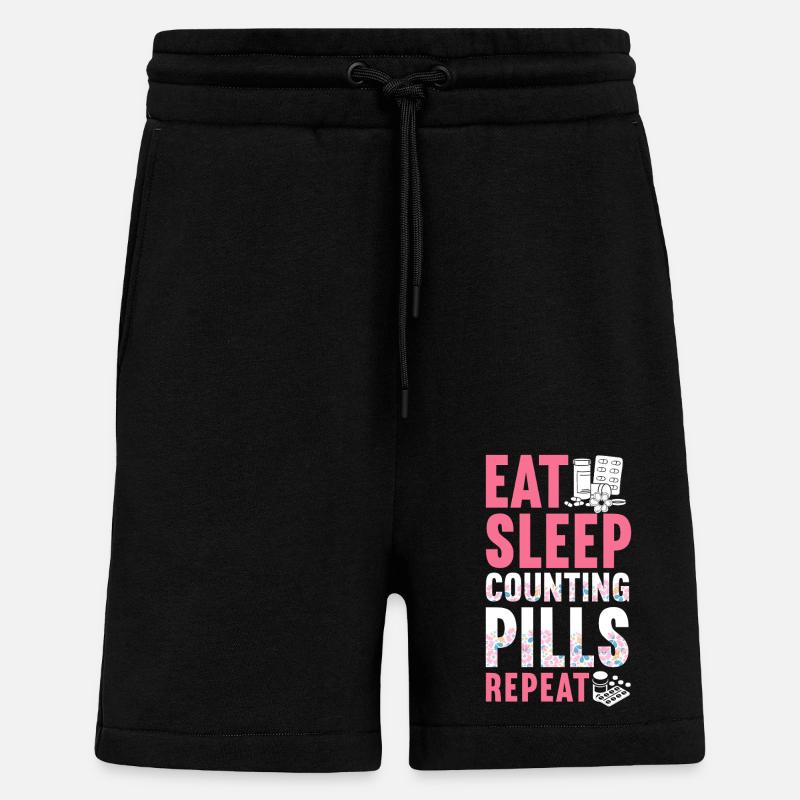 Pharmacy Tech Technician - Shorts - made by SPREAD - SOLID BLACK