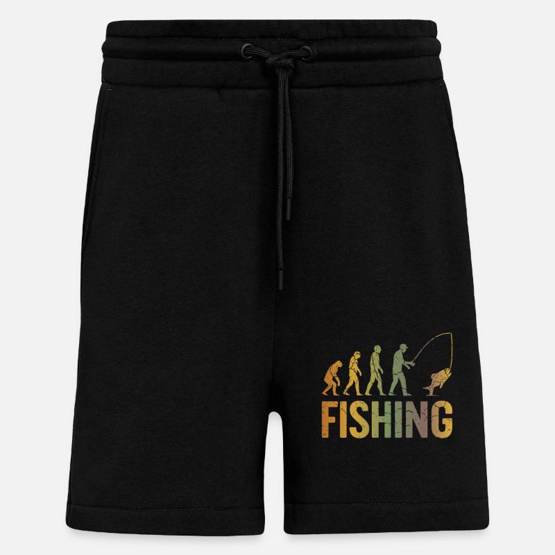 Evolution pour la pêche - Short bio décontracté fabriqué en UE - SOLID BLACK