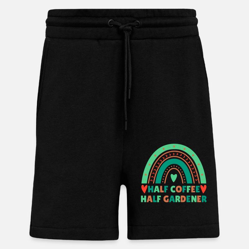 Kaffee Gärtner Spruch Design - Shorts - made by SPREAD - SOLID BLACK