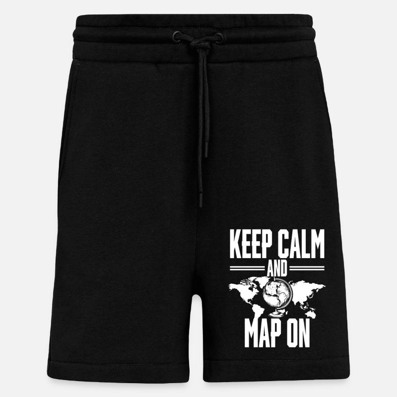 Geografische Informationssysteme Map On - Shorts - made by SPREAD - SOLID BLACK