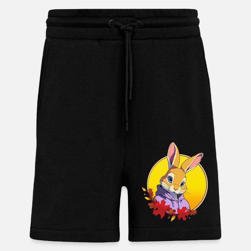 Rabbit Design - Shorts - made by SPREAD - SOLID BLACK