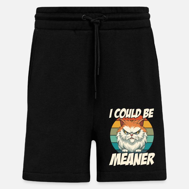 I Could Be Meaner - Shorts - made by SPREAD - SOLID BLACK