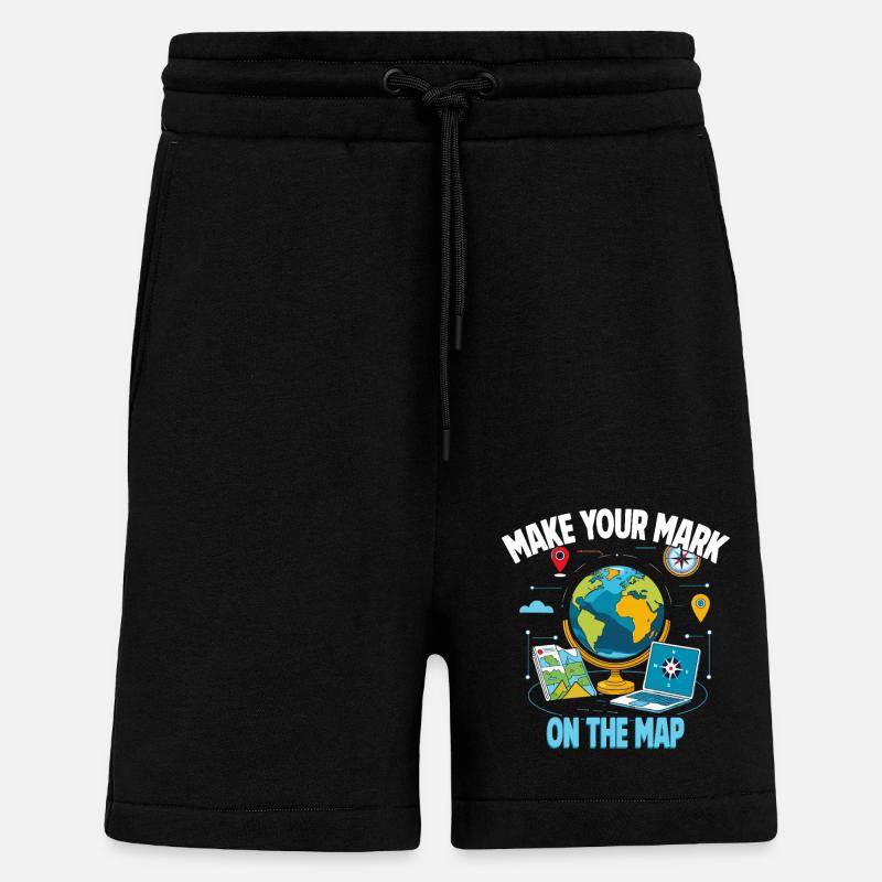 Systèmes d’information géographique - Short bio décontracté fabriqué en UE - SOLID BLACK