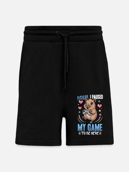 Capybara Gamer Gaming - Shorts - made by SPREAD - SOLID BLACK