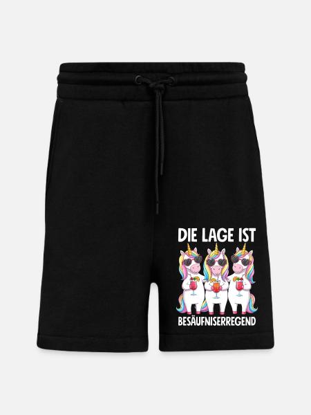 The situation is drunkenness - Shorts - made by SPREAD - SOLID BLACK