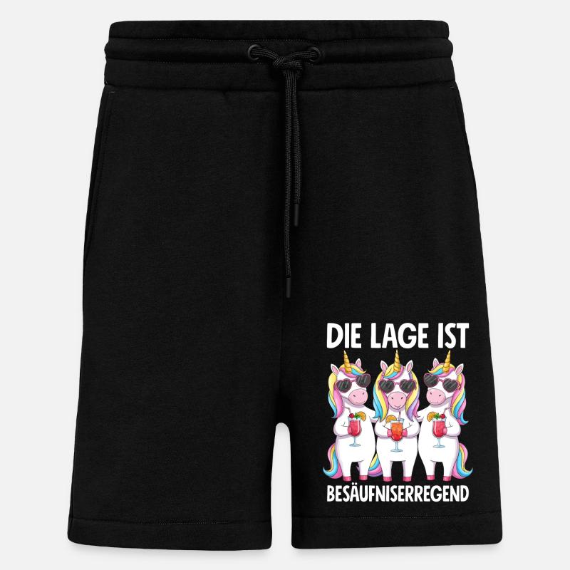 The situation is drunkenness - Shorts - made by SPREAD - SOLID BLACK