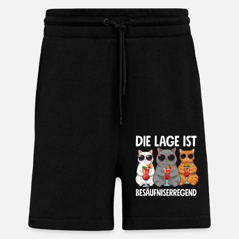 Die Lage Ist Besäufniserregend - Shorts - made by SPREAD - SOLID BLACK