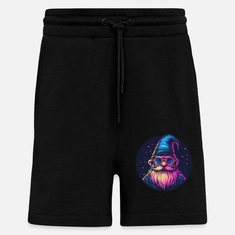 Weltraum Zwerg Retro Look - Shorts - made by SPREAD - SOLID BLACK