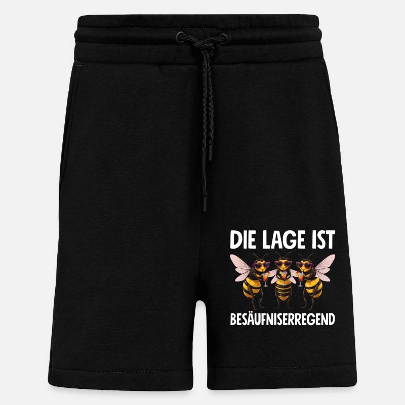 The situation is drunkenness - Shorts - made by SPREAD - SOLID BLACK