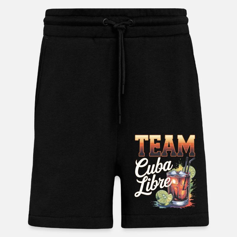 Cocktail Barkeeper Team Cuba Libre - Shorts - made by SPREAD - SOLID BLACK