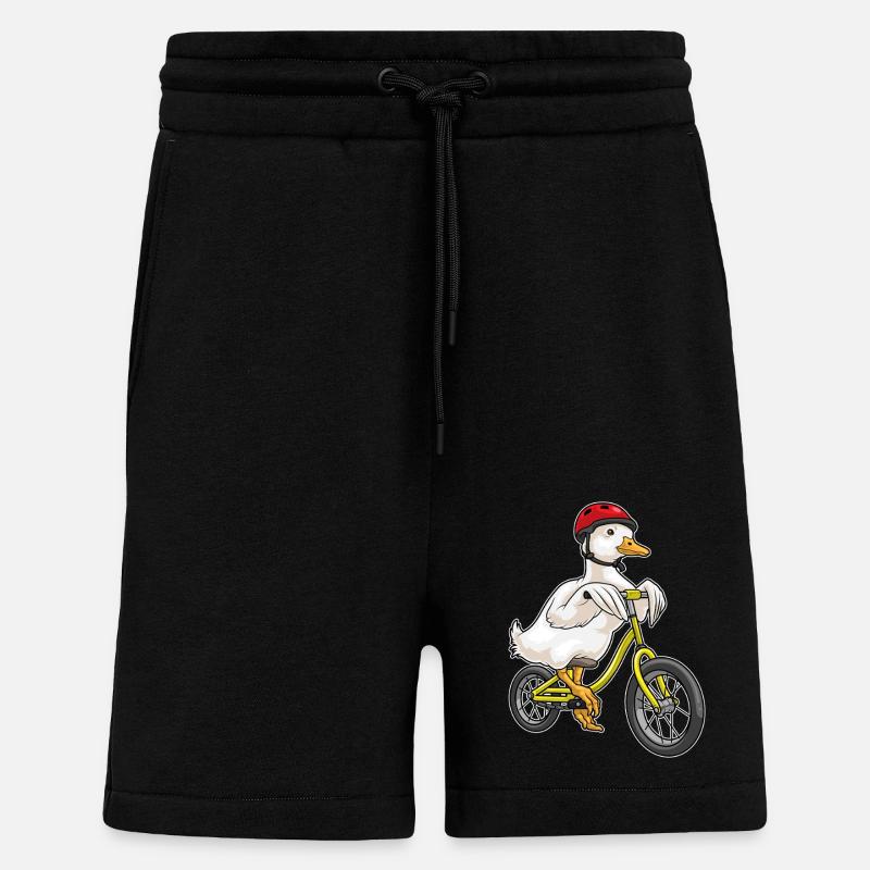 Vélo canard - Short bio décontracté fabriqué en UE - SOLID BLACK
