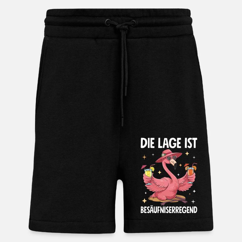 The situation is drunkenness - Shorts - made by SPREAD - SOLID BLACK