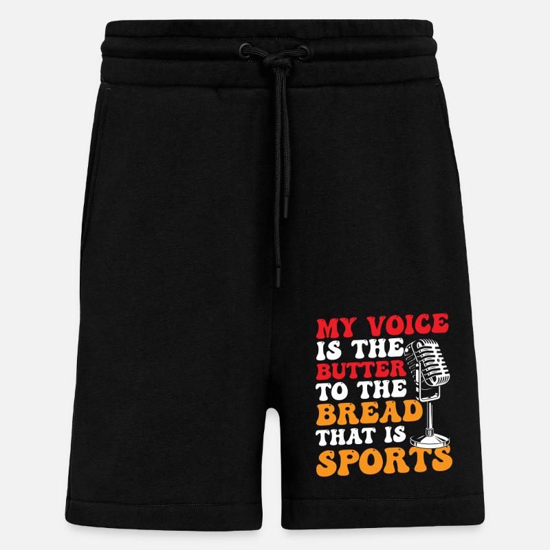 Annonceur sportif drôle - Short bio décontracté fabriqué en UE - SOLID BLACK