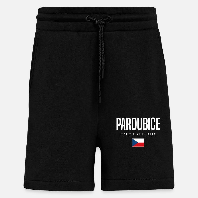 Pardubice, République tchèque - Short bio décontracté fabriqué en UE - SOLID BLACK