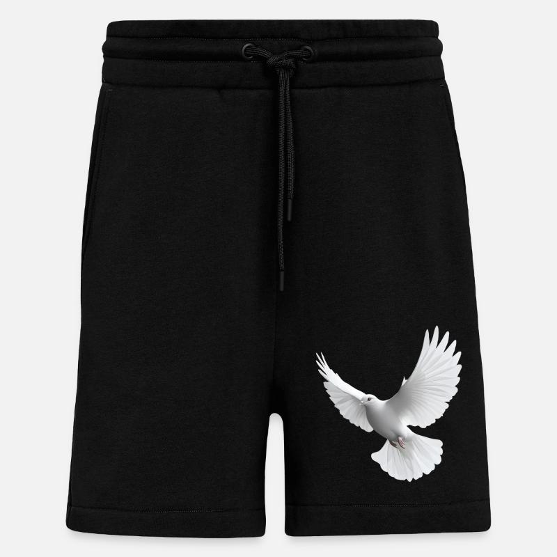Weiße Taube - Shorts - made by SPREAD - SOLID BLACK