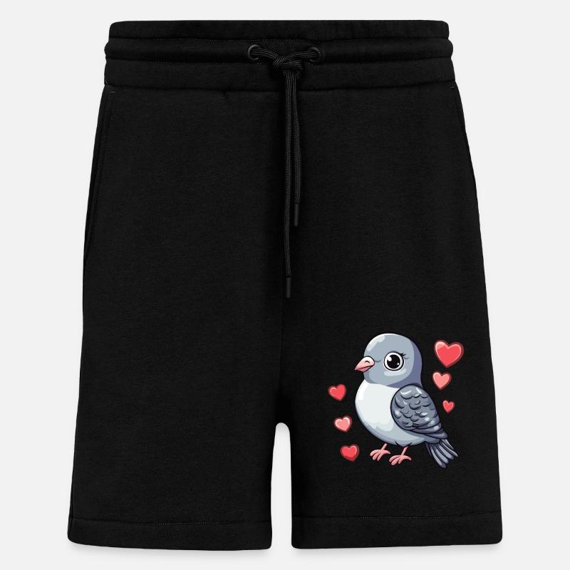 Taube voller Liebe - Shorts - made by SPREAD - SOLID BLACK