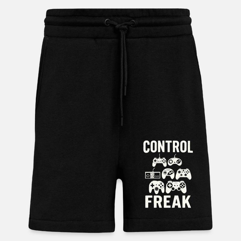 Controller Zocken Gaming Freak - Shorts - made by SPREAD - SOLID BLACK