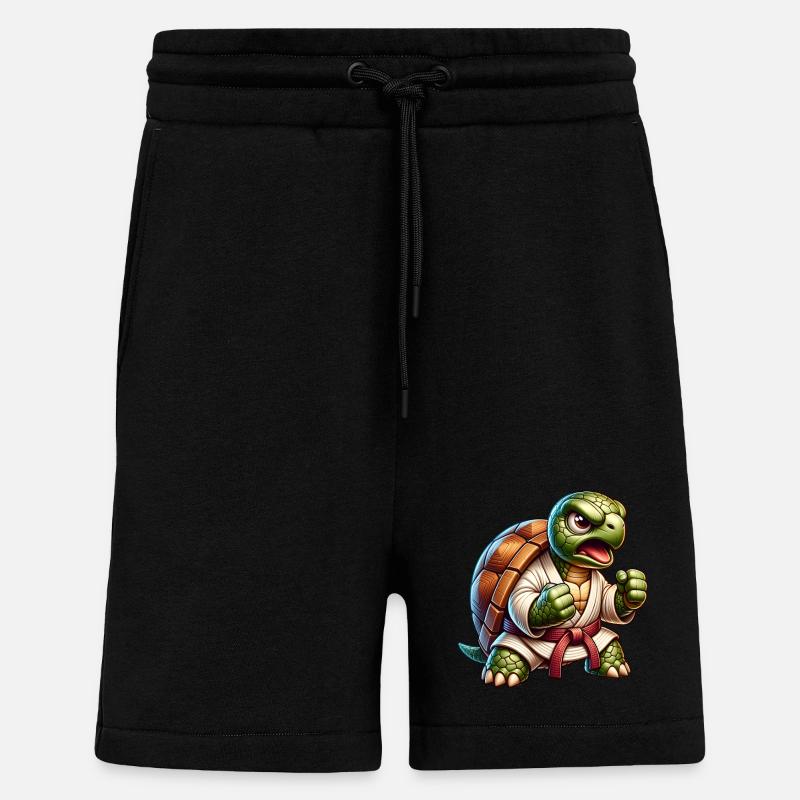 Turtle Karate Master - Shorts - made by SPREAD - SOLID BLACK