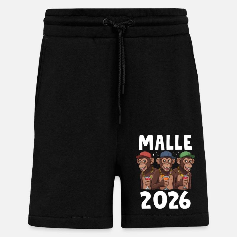 Malle 2026 - Short bio décontracté fabriqué en UE - SOLID BLACK